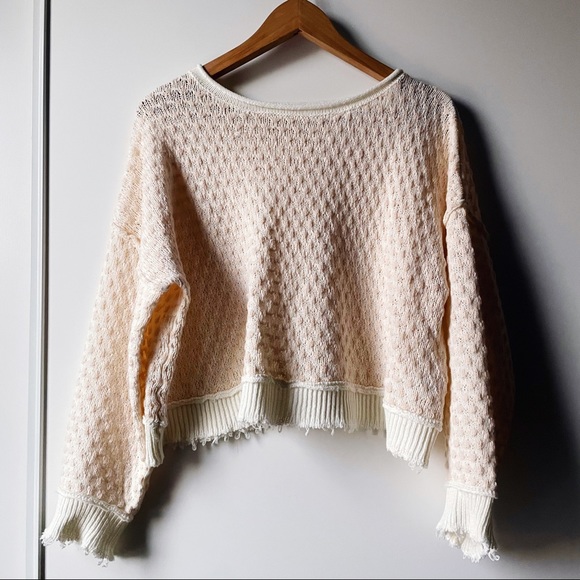 Urban Outfitters Sweaters - Urban Outfitters cropped pink and cream sweater